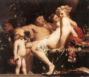EVERDINGEN, Caesar van Bacchus with Two Nymphs and Cupid fg